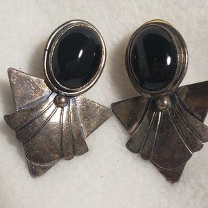 Native American Sterling earrings signed Nakai